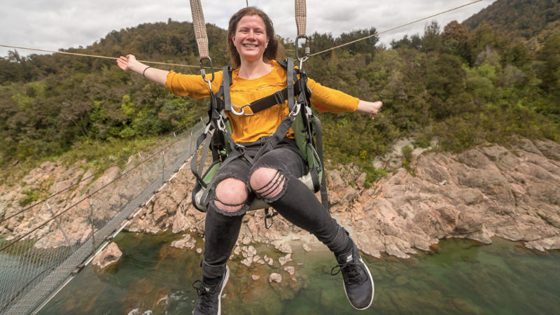 Feel the exhilaration of an amazing 160m high-speed Cometline Ride over the Buller Gorge!